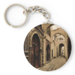 Tresure Street, Tunis, Tunisia classic Photochrom Keychains
