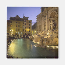 Trevi Fountain at night, Rome, Lazio, Italy Magnets