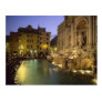 Trevi Fountain at night, Rome, Lazio, Italy Postcard Trevi Fountain at night, Rome, Lazio, Italy Postcard