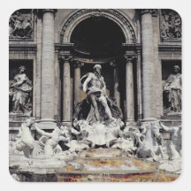 Trevi Fountain, built 1732-62 Square Sticker