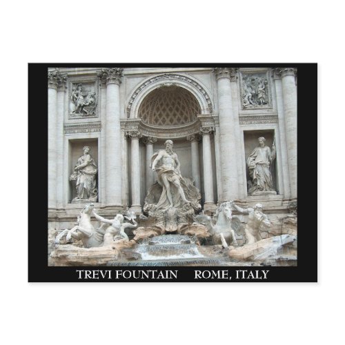 Trevi Fountain in Rome, Italy postcard