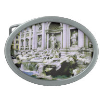 Trevi Fountain Oval Belt Buckle