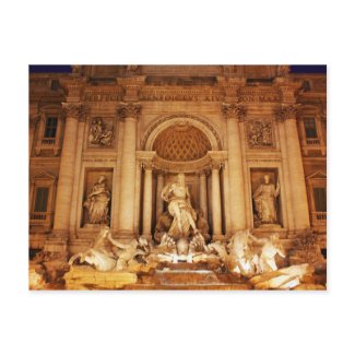 Trevi fountain postcard