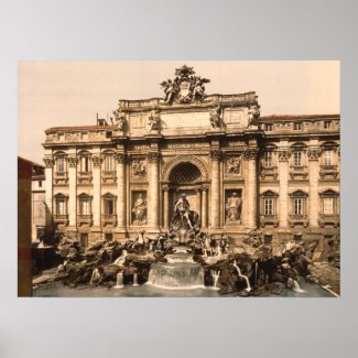 Trevi Fountain, Rome, Lazio, Italy print