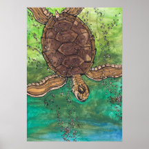 Trevor the Turtle print