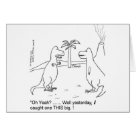 postcard - Trex brags about size of catch
