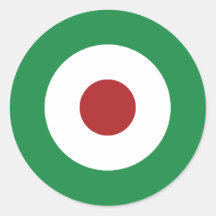 Tri-Color Mod Bullseye Round Sticker