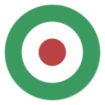 Tri-Color Mod Bullseye Round Sticker