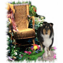 Tri-Color Rough Collie Art Gifts photo sculptures