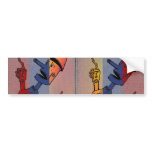 Tri-Colored Tin Man Bumper Sticker
