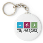 Tri Harder (Triathlon) Key Chain
