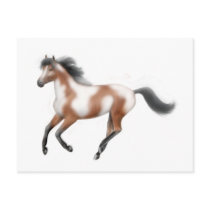 Tri Paint Horse Postcard by twopurringcats Tri Paint Horse Postcard