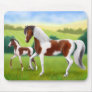 Tri Paint Mare and Foal Mousepad