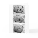 Tri-Photo Baby Announcement cards