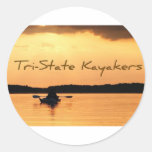 Tri-State Kayakers Round Stickers