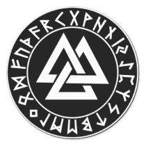 Tri-Triangle Rune Shield on Blk Sticker