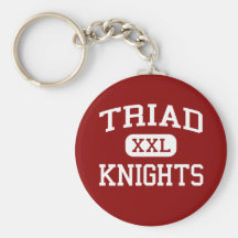 Triad - Knights - High School - Troy Illinois Keychains