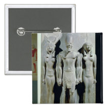 Triad of Menkaure  with the goddess Hathor Pinback Buttons