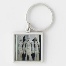 Triad of Menkaure  with the goddess Hathor Keychain