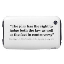 Trial Juries Quote by Justice John Jay 1789 Tough Iphone 3 Cover