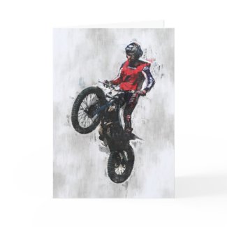 Trials rider birthday card card