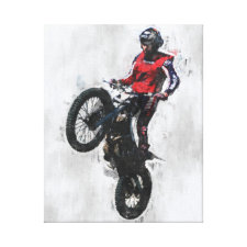 Trials rider canvas wrappedcanvas