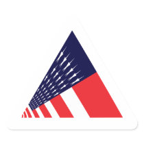 Triangle American Flag Sticker
