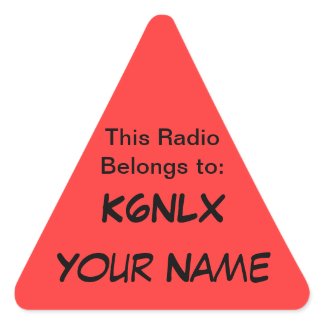 Triangle Call Sign Radio Stickers sticker