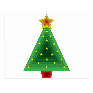 Triangle Christmas Tree Postcards & Postcard Template Designs