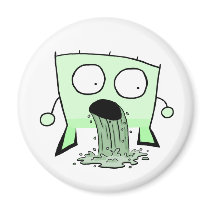Triangle Dude Young Barfing Refrigerator Magnet