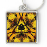 Triangle Geometric Art Keychain