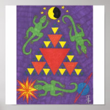 Triangle Lizards Posters