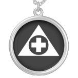Triangle Medical Cross Sterling Silver Necklace necklaces