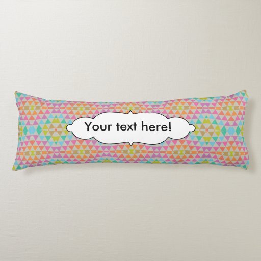 Triangles pattern body pillow Zazzle
