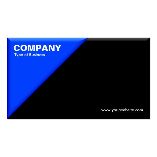 Triangular Corner - 3d Effect - Blue and Black Business Card Templates (back side)