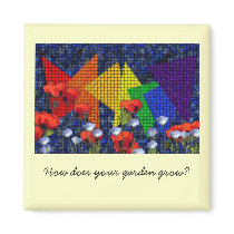 Triangular Rainbow Garden magnets by CaliforniaKid Triangular Rainbow Garden magnets