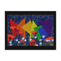 Triangular Rainbow Garden postcards