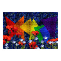 Triangular Rainbow Garden posters