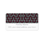 Triangular Shapes Pattern Custom Address Label