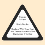 Triangular Stickers With A Black Border In Sheets