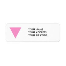 TRIÁNGULO ROSADO ETIQUETA DE REMITE