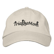 TriathaMom Embroidered Twill Hat embroidered hats by kkzeluff TriathaMom Embroidered Twill Hat embroidered hats