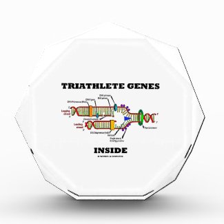 Triathlete Genes Inside (DNA Replication) Acrylic Award