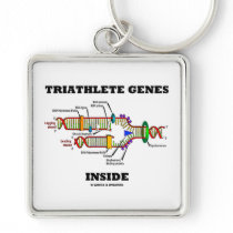 Triathlete Genes Inside (DNA Replication) Key Chain