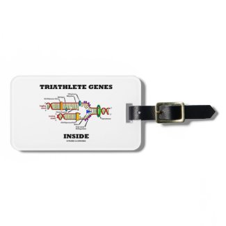Triathlete Genes Inside (DNA Replication) Tags For Luggage