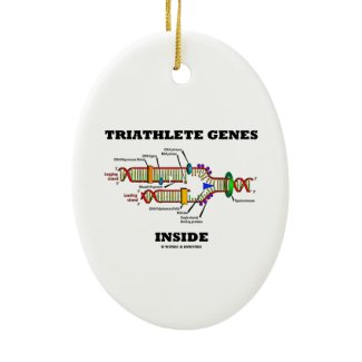 Triathlete Genes Inside (DNA Replication) Ornaments