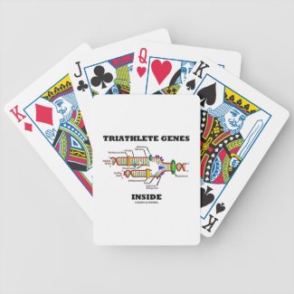 Triathlete Genes Inside (DNA Replication) Poker Cards