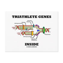 Triathlete Genes Inside (DNA Replication) Postcards
