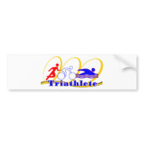 Triathlete SWIM RUN BIKE bumper stickers