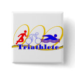 Triathlete SWIM RUN BIKE Button